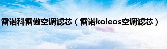 雷诺科雷傲空调滤芯（雷诺koleos空调滤芯）
