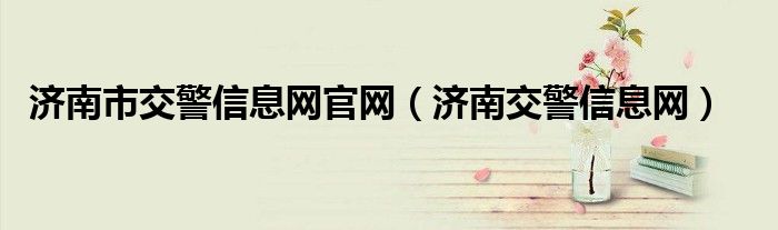 济南市交警信息网官网（济南交警信息网）